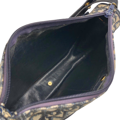 Christian Dior Trotter CD Logo Round Shoulder bag Navy Vintage pca7bv