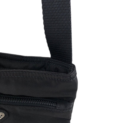 PRADA Tessuto Triangle Logo Shoulder bag Black Vintage upcrup