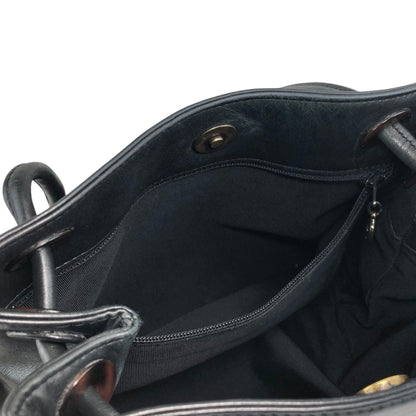 CHANEL Coco Mark Tassel Shoulder bag Black Vintage 5swwjx
