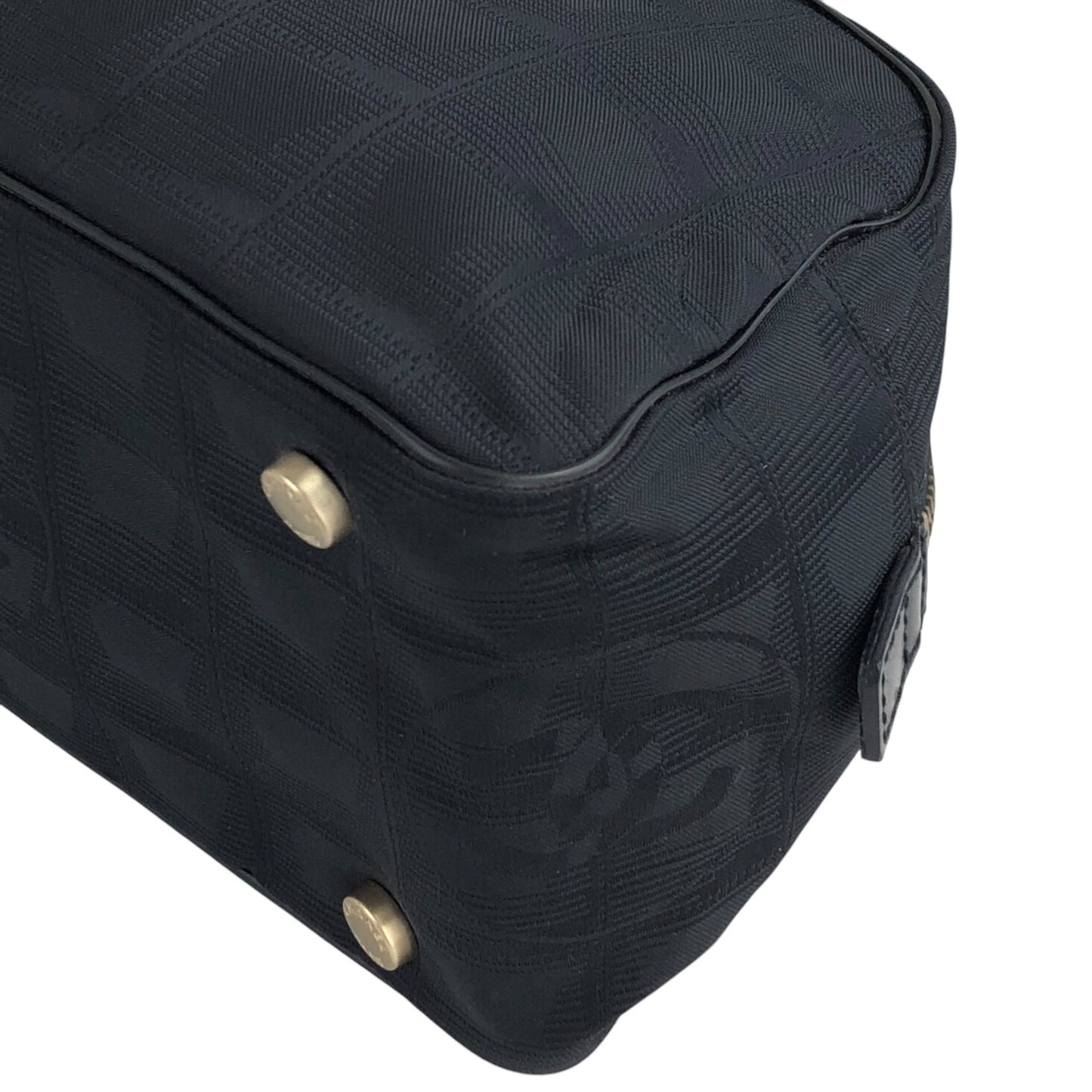 CHANEL New Travel Line Handbag Black Vintage x2dwvn