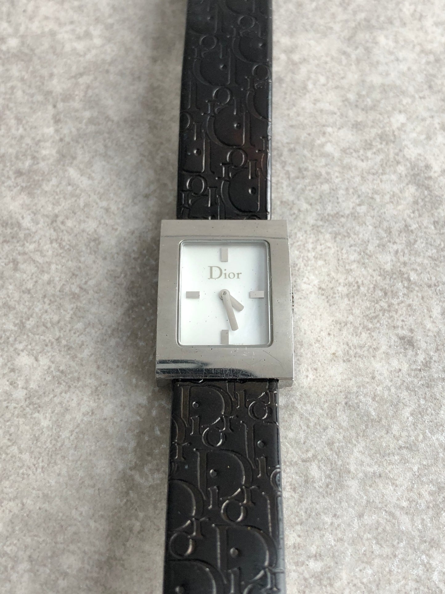 Christian Dior Trotter Quartz Watch Black Vintage pnj63r