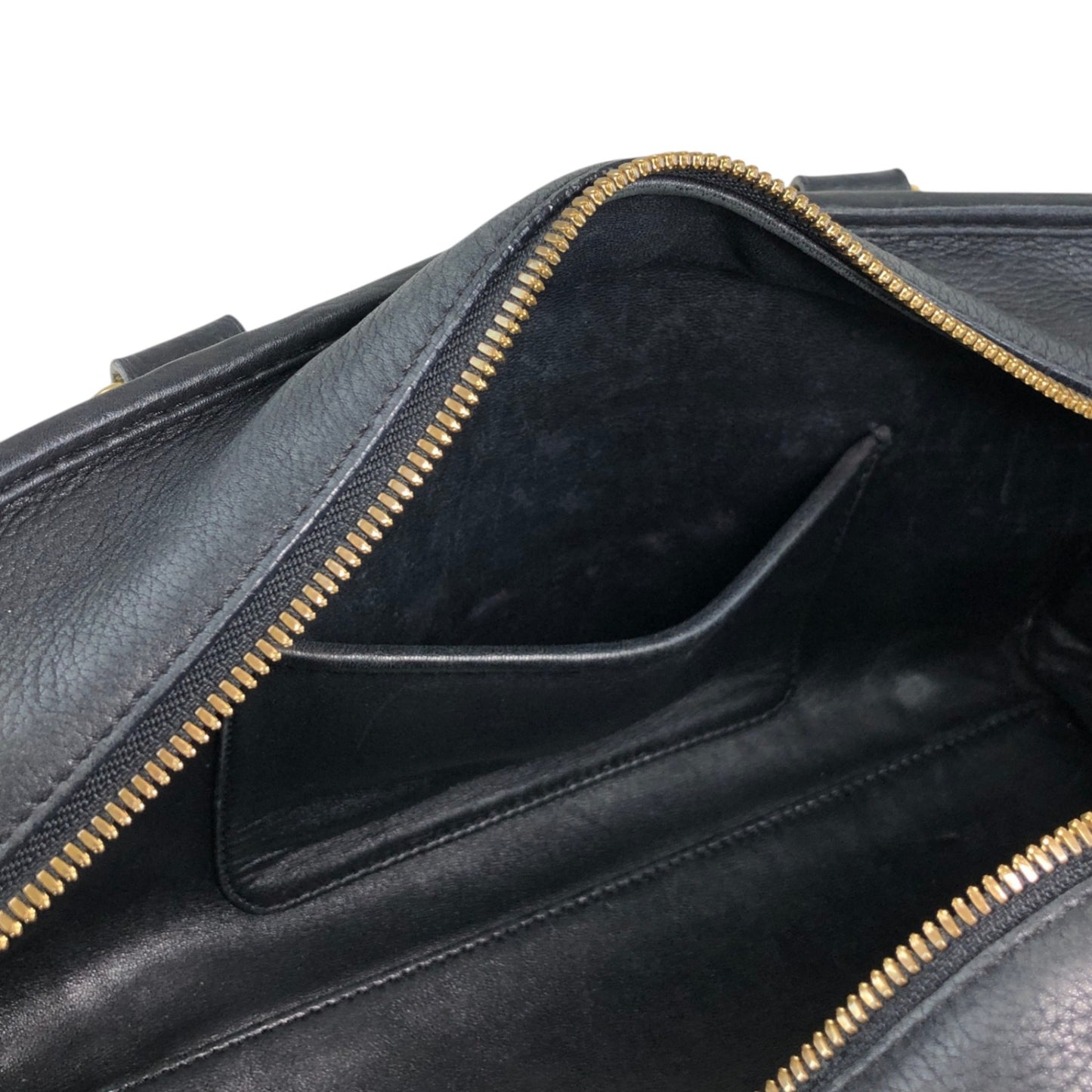 LOEWE Amazona28 Anagram Small Boston bag Handbag Black Vintage jti3x5