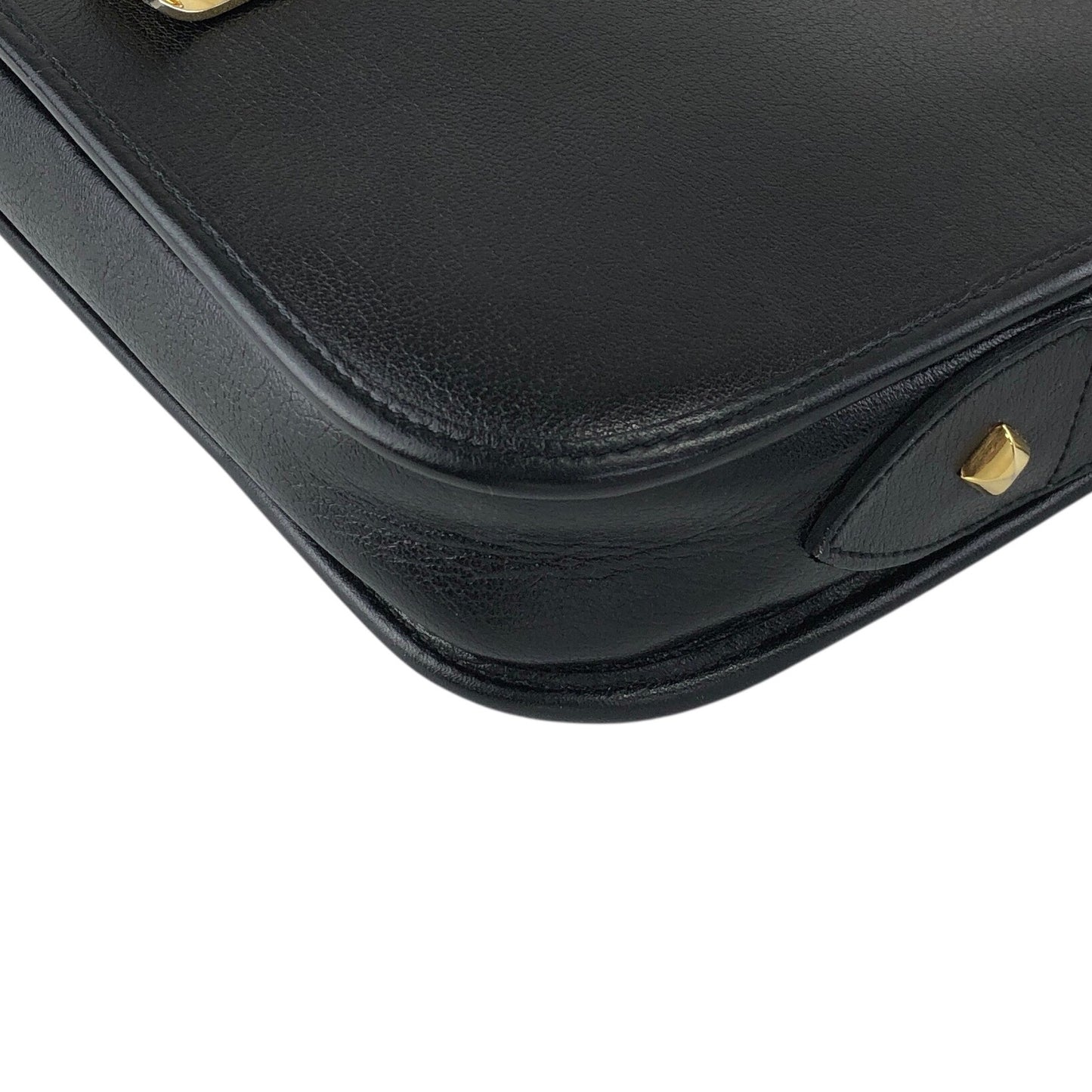 CELINE Horse Carriage Shoulder bag Black Vintage b7miwj