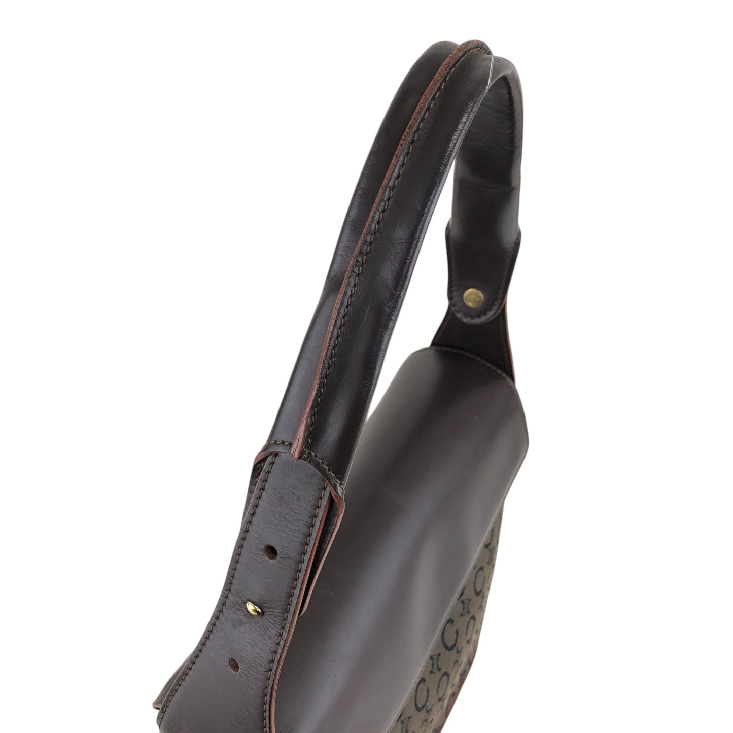 CELINE CMacadam Shoulder bag Hobobag Brown Vintage psiyb3