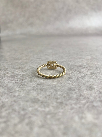 CHANEL Coco Mark Ring Gold Vintage vphhjs