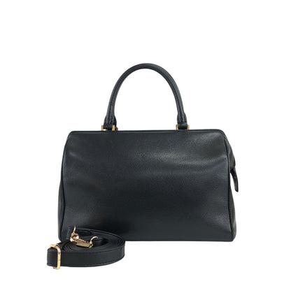 CELINE Logo Two-way Boston bag Shoulder bag Black Vintage 5423tg