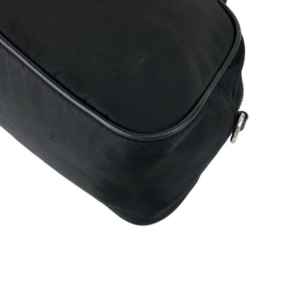 PRADA Logo Small Handbag Black Vintage zh3ngc