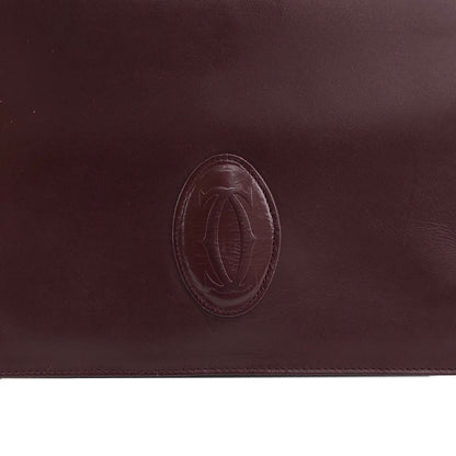 Cartier Logo Shoulder bag Bordeaux Vintage 78rekj