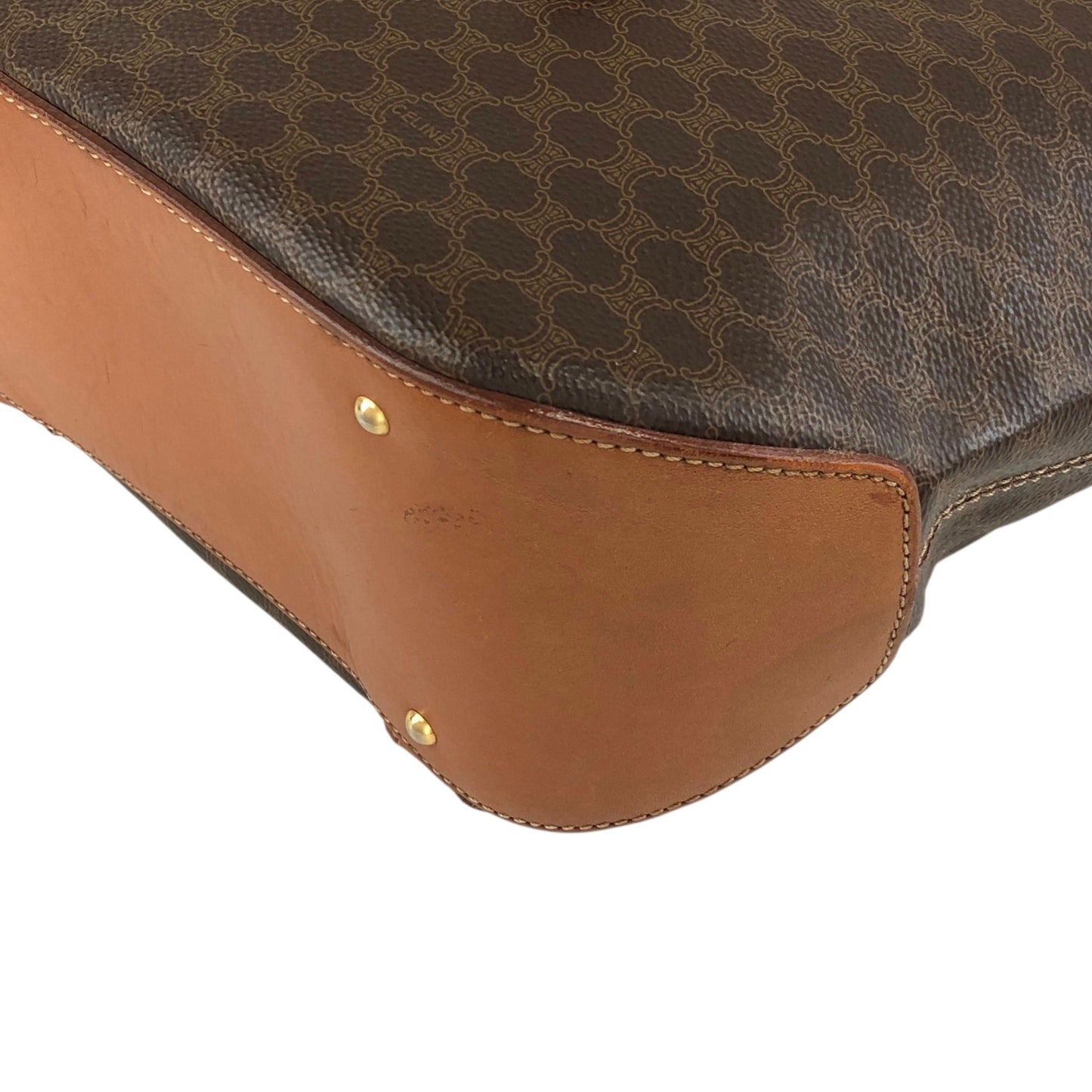 CELINE Macadam Front Buckle Backpack Brown Vintage 22b6rx