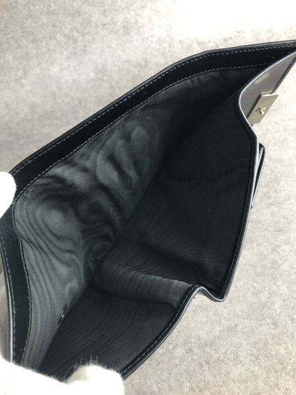 PRADA Logo Folded Wallet Black Vintage j6jr5n