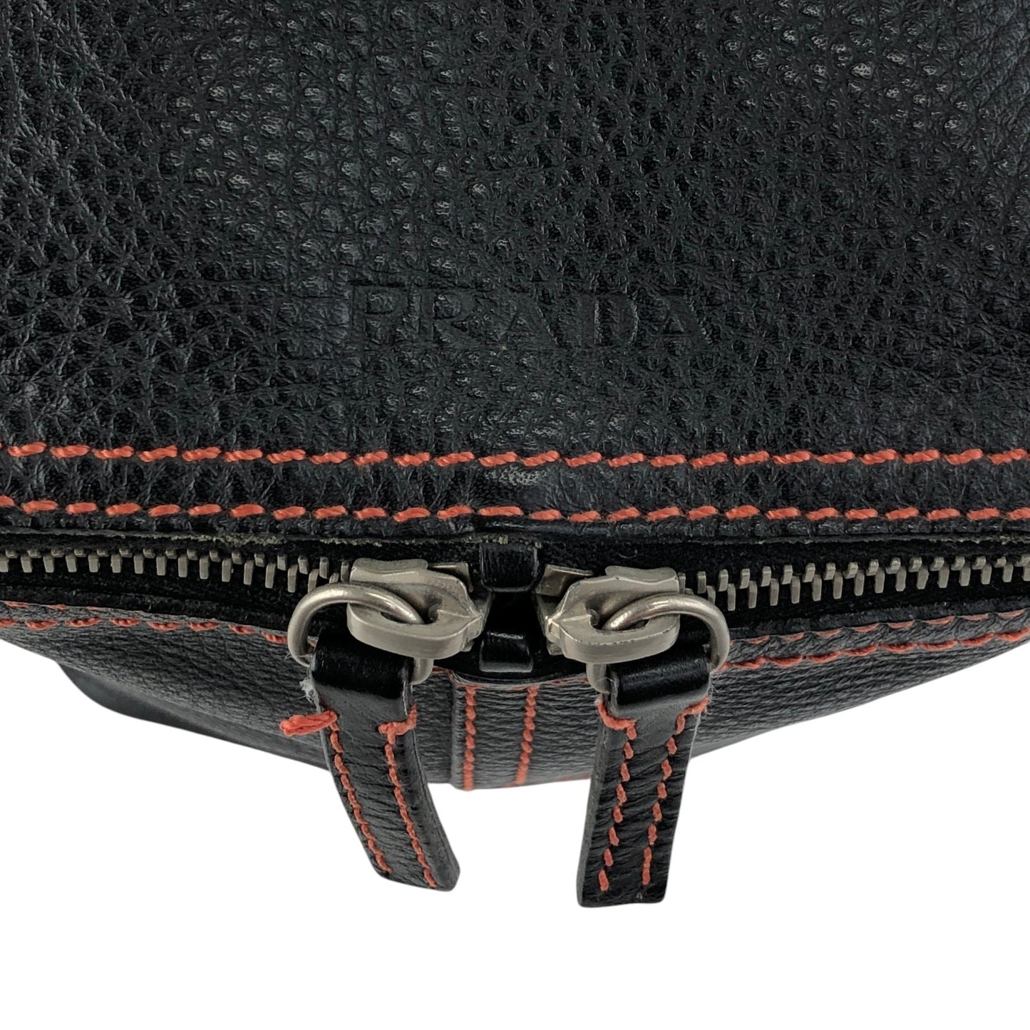 PRADA Stitch Shoulder bag Sling bag Black Vintage wg4cn6