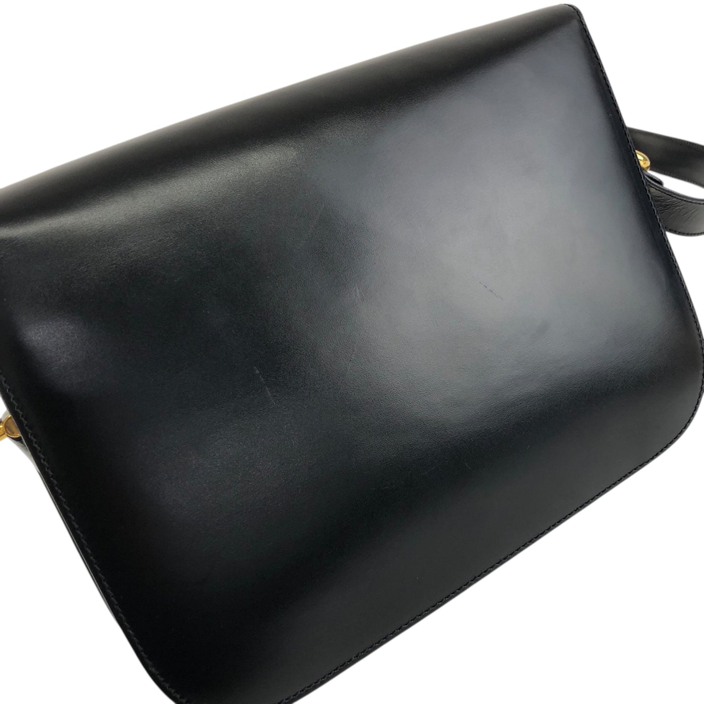 CELINE Horse Carriage Crossbody Shoulder bag Black Vintage zkdk65