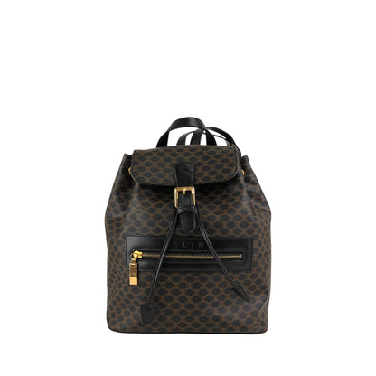 CELINE Macadam Logo Backpack Black Vintage ed4nn3
