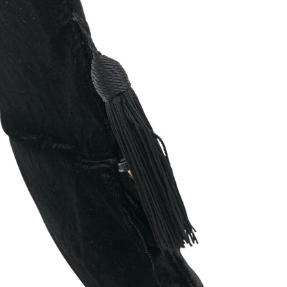 FENDI Logo Tassel Two-way Shoulder bag Black Vintage jw2uf7