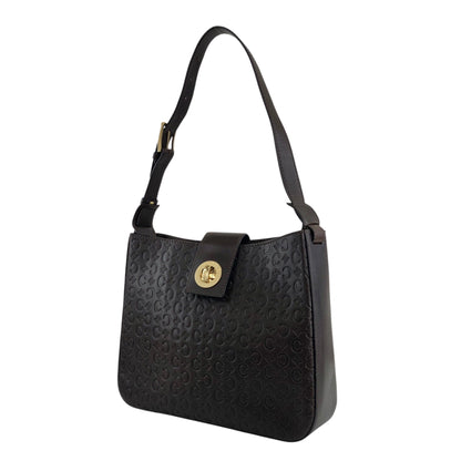 CELINE Blason Turn Lock Shoulder bag Brown Vintage txixub