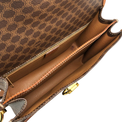 CELINE Macadam Gancini Shoulder bag Brown Vintage dtdg28