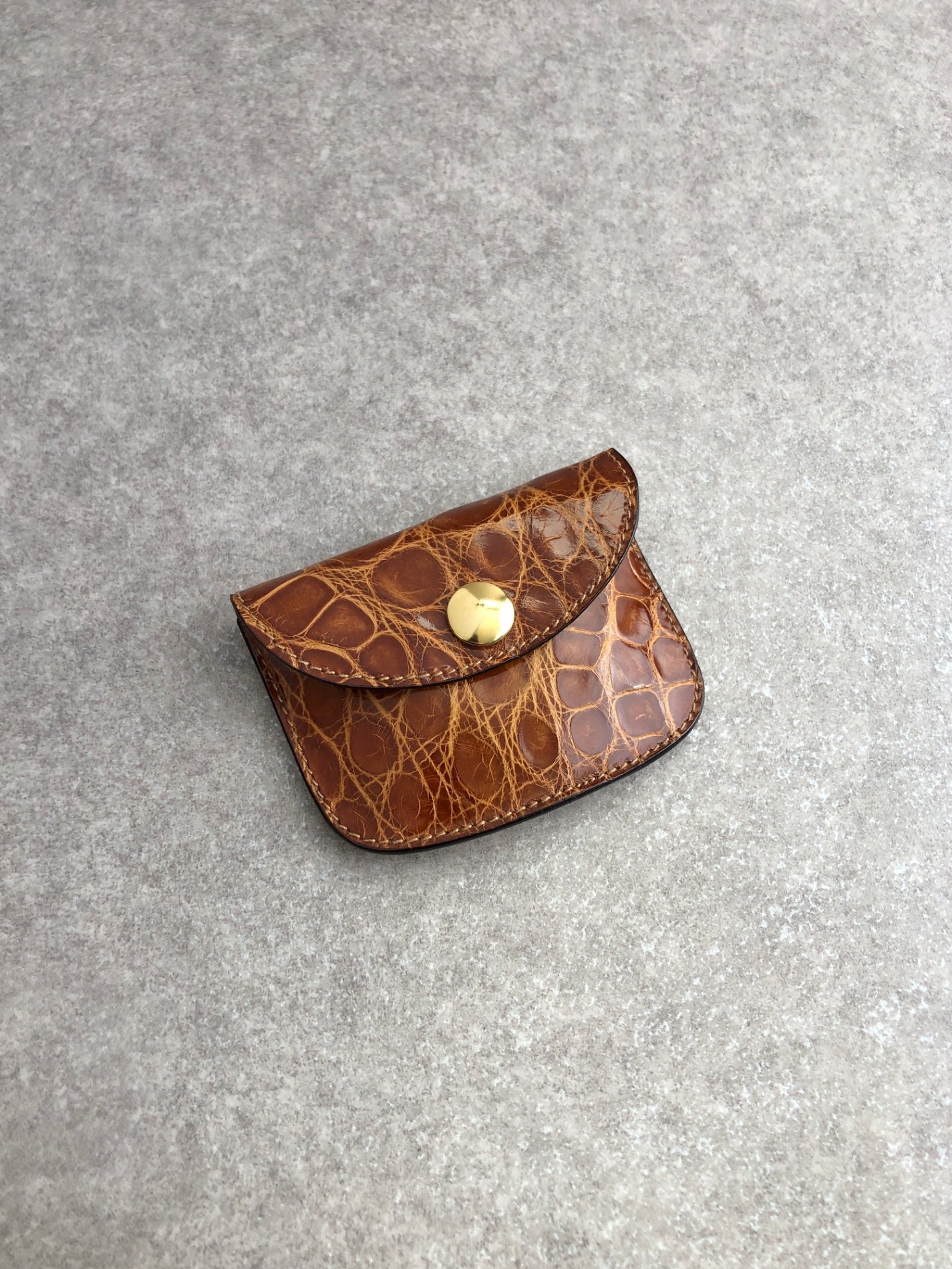 GUCCI Coin Purse Brown Vintage djs68d