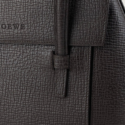 LOEWE Logo Embossed Handbag Brown Vintage xdd6ie