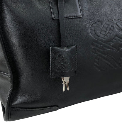 LOEWE Amazona36 Anagram Small Boston bag Handbag Black Vintage gc7zrx