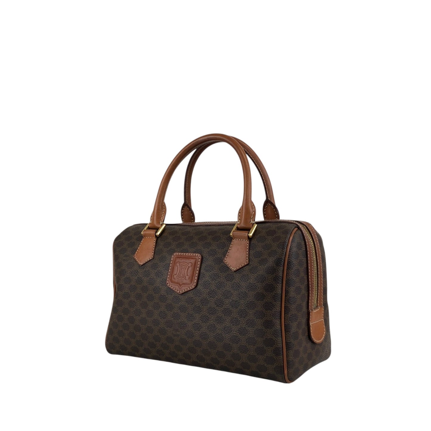 CELINE Macadam Triomphe Handbag Brown Vintage kavesa