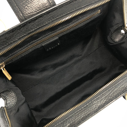 CELINE Triomphe Handbag Black Vintage 486nkp