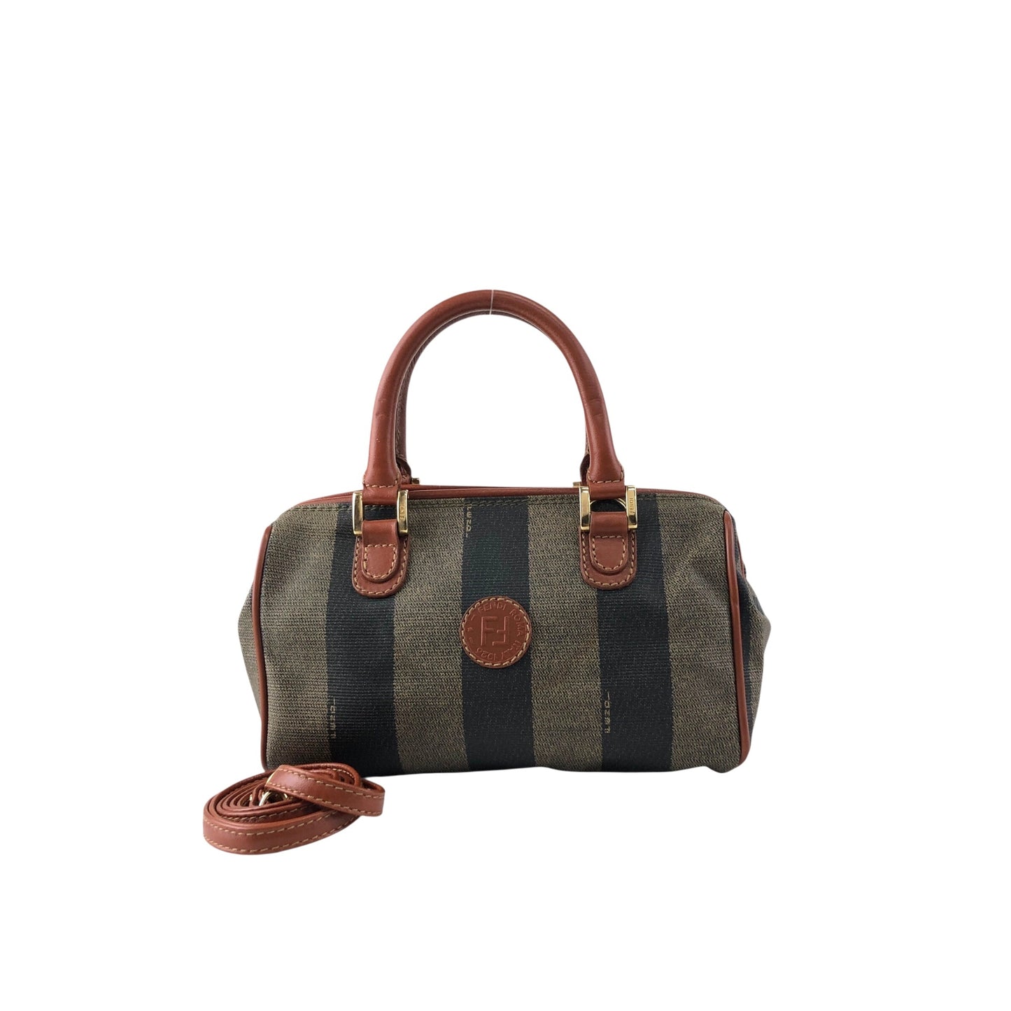 FENDI Pecan Two-way Small Boston bag Shoulder bag Brown Vintage xg8eaz