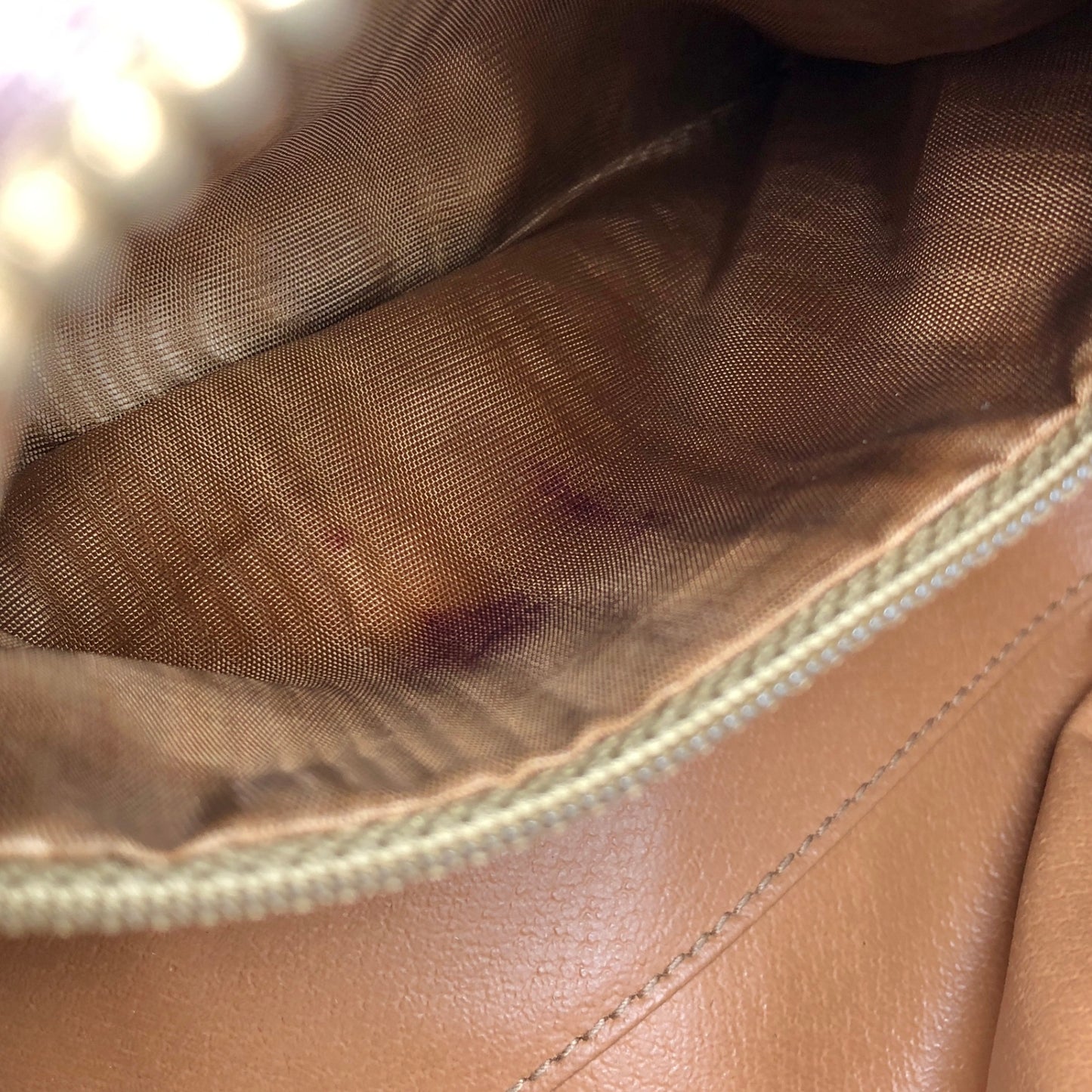 CELINE Macadam Two-way Handbag Shoulder bag Brown Vintage jjjan3