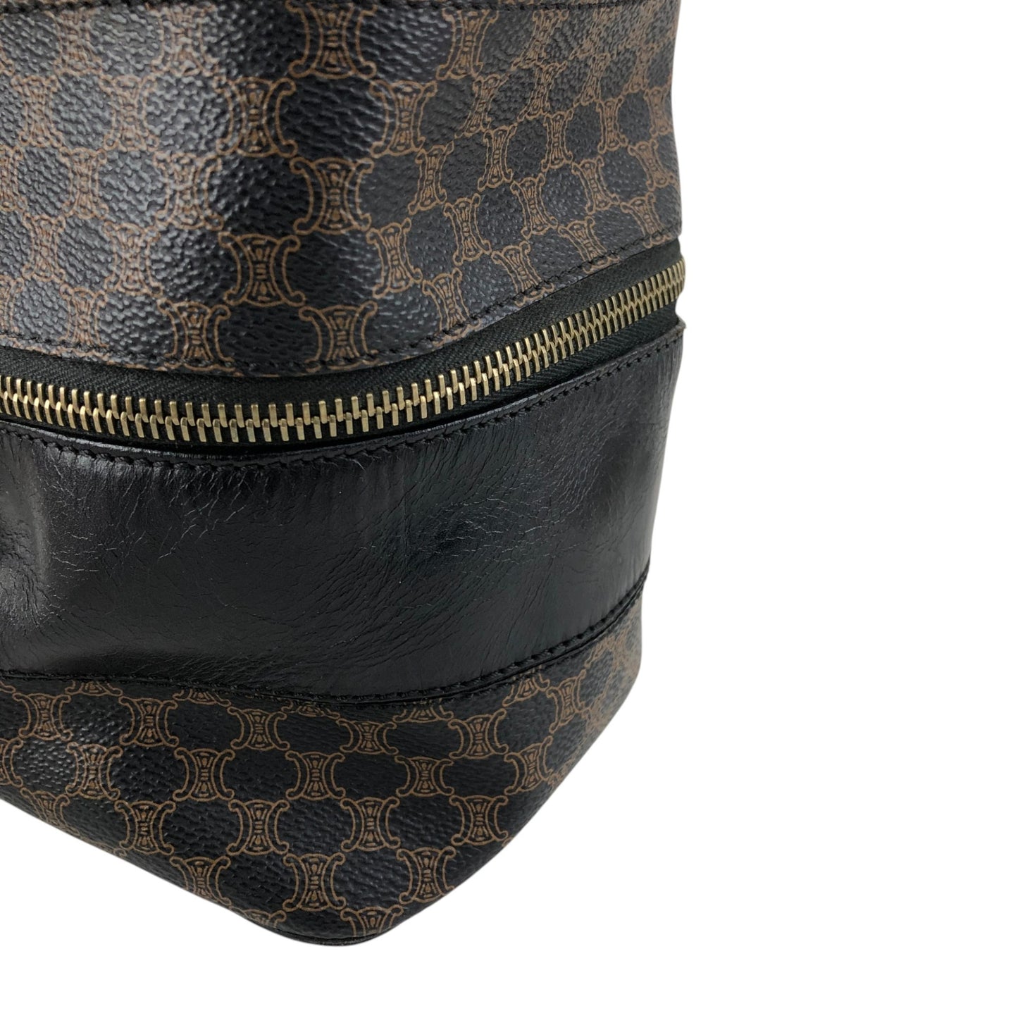 CELINE Macadam Handbag Vanity bag Black Vintage 3u4pwn