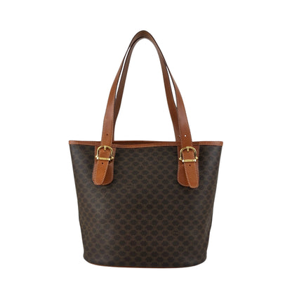 CELINE Macadam Blason Handbag Totebag Brown Vintage bz34wg