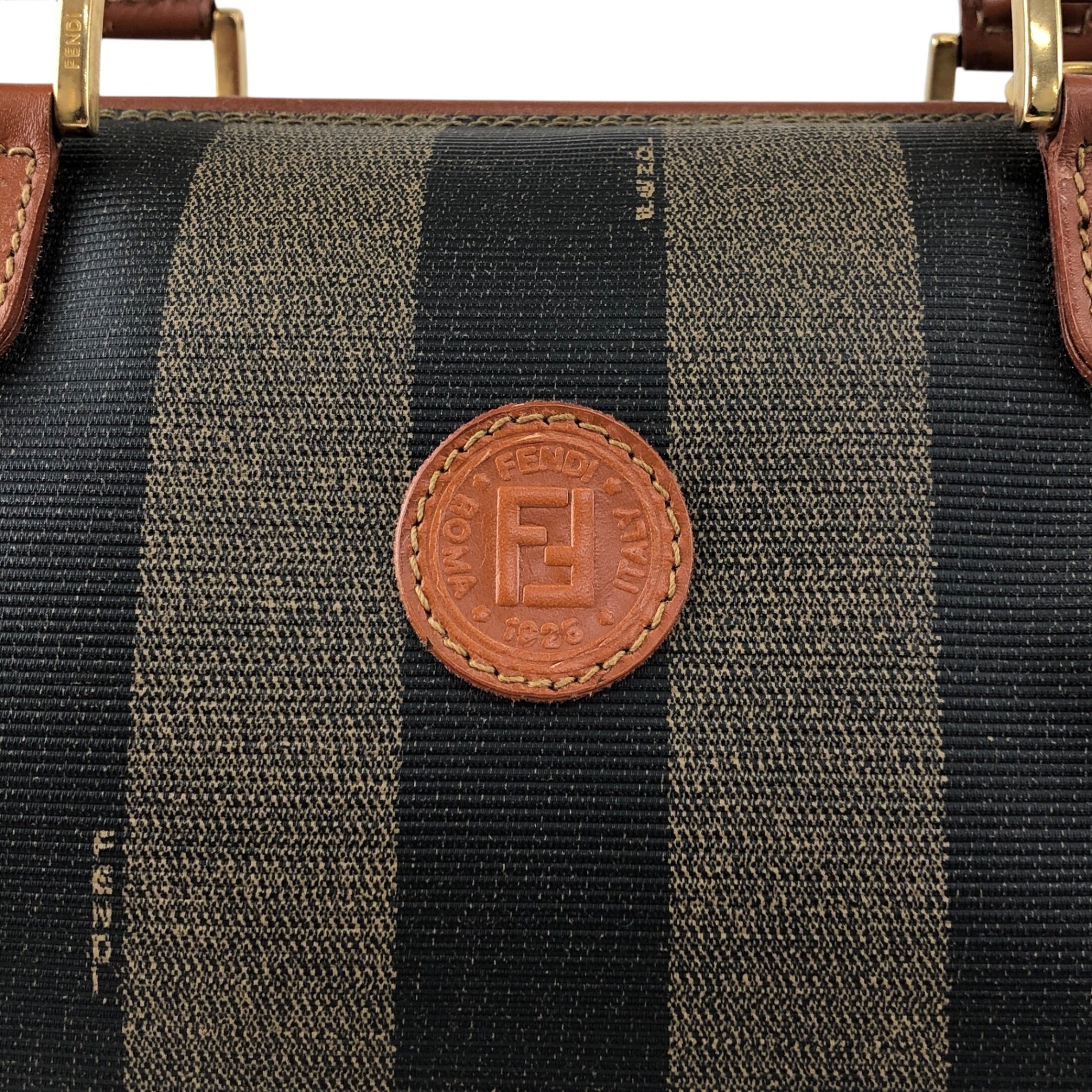 FENDI Pecan Two-way Small Boston bag Shoulder bag Brown Vintage