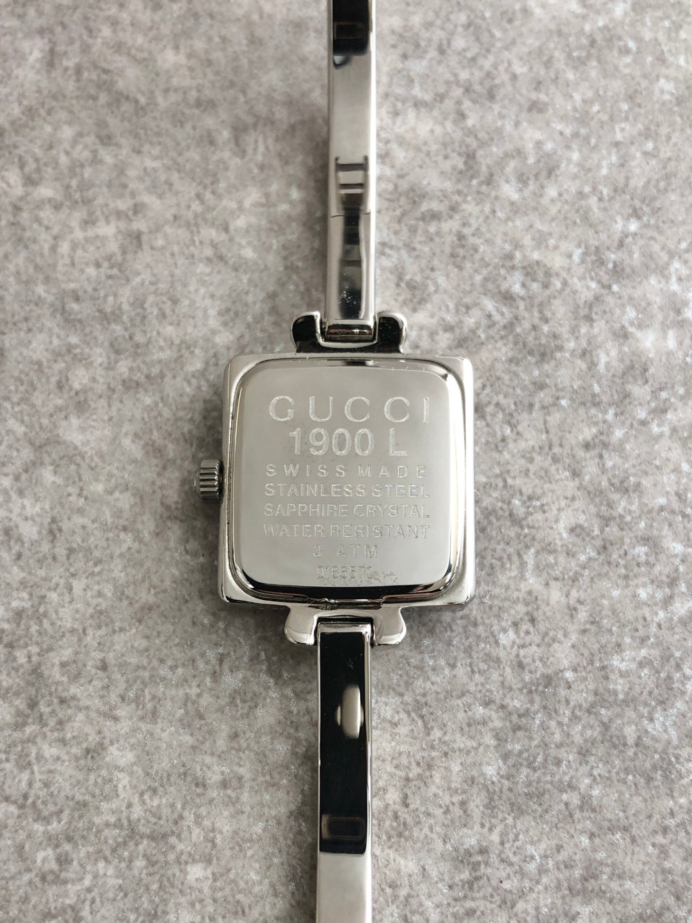 GUCCI Quartz Watch Silver 1900L Vintage ij6uej