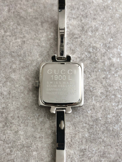 GUCCI Quartz Watch Silver 1900L Vintage ij6uej