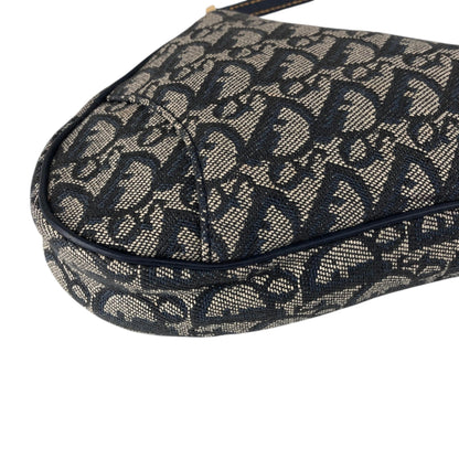 Christian Dior Trotter Shoulder bag Blue Vintage d5g4uj