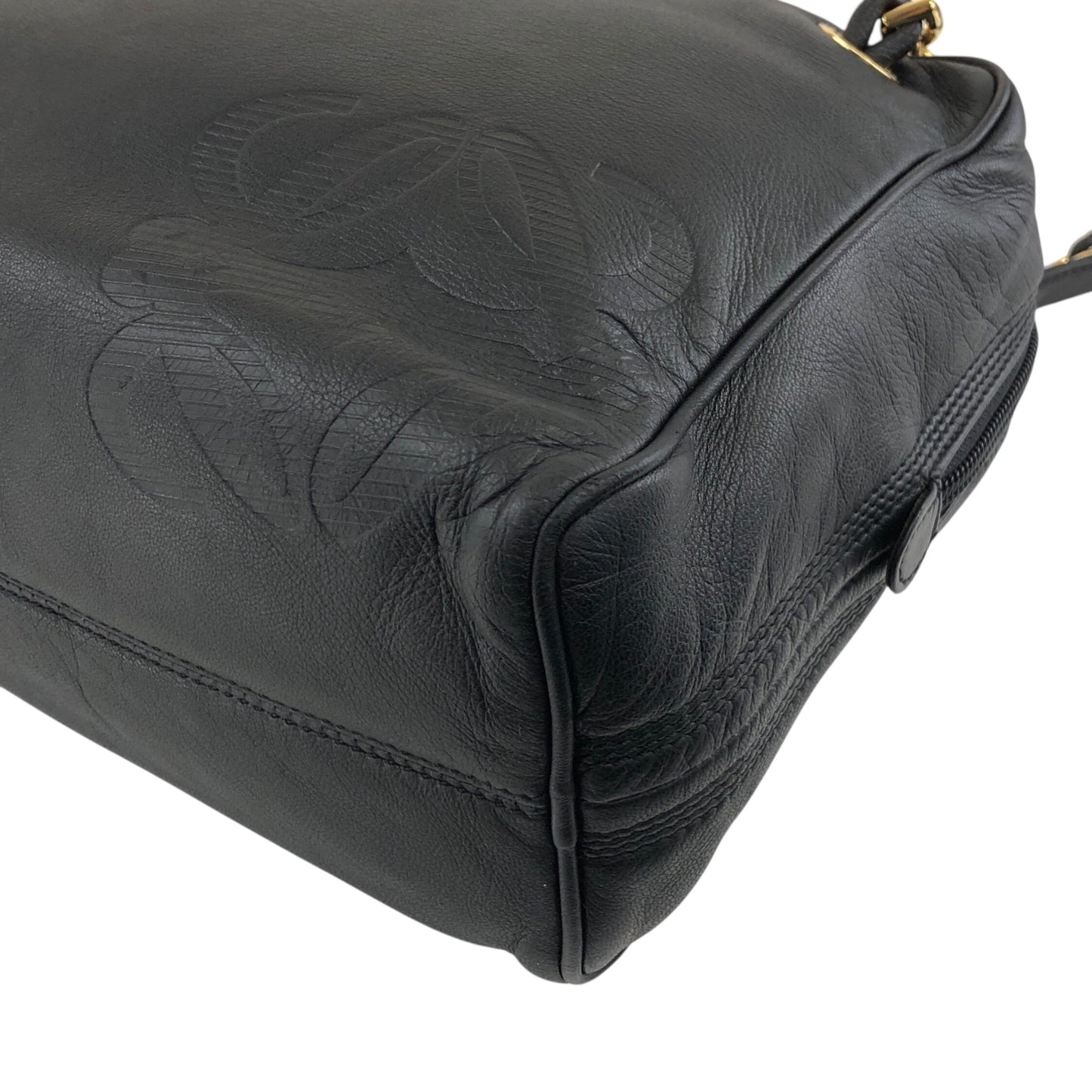 LOEWE Anagram Chain Shoulder bag Black Vintage 7ygaha