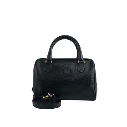 CELINE Blason Two-way Boston bag Shoulder bag Black Vintage cju3i5