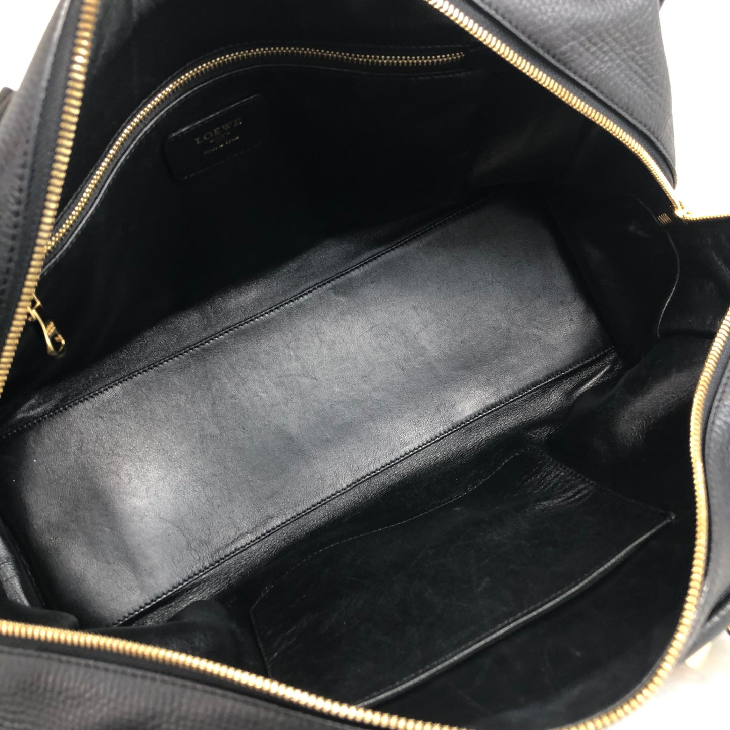 LOEWE Amazona36 Anagram Boston bag Handbag Black Vintage gwsi3e