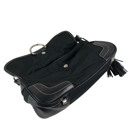 PRADA Triangle Logo Shoulder bag Black Vintage ttefme