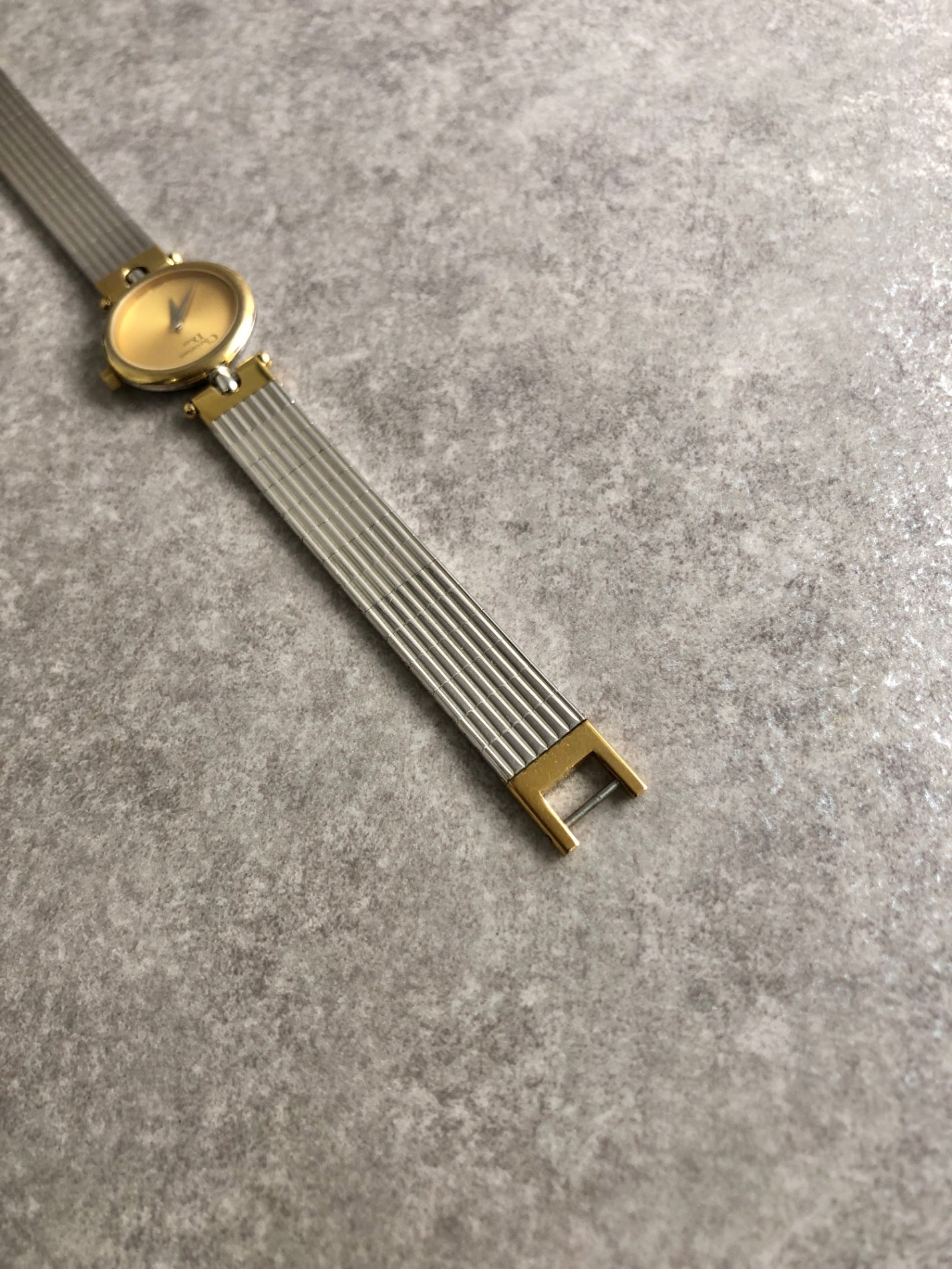 Christian Dior Quartz Watch Silver×Gold 3025 Vintage 7nep8k