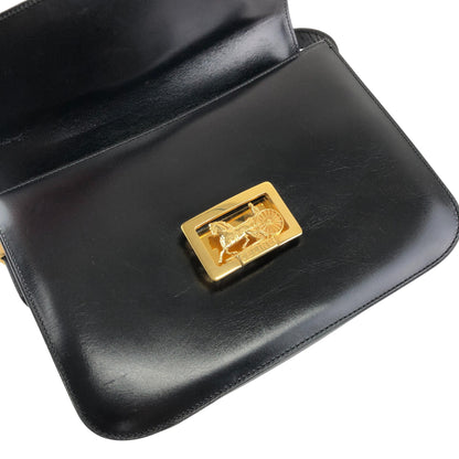 CELINE Horse Carriage Shoulder bag Black Vintage bxg55y