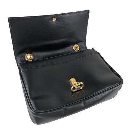 CELINE Blason Chain Shoulder bag Black Vintage gpayic