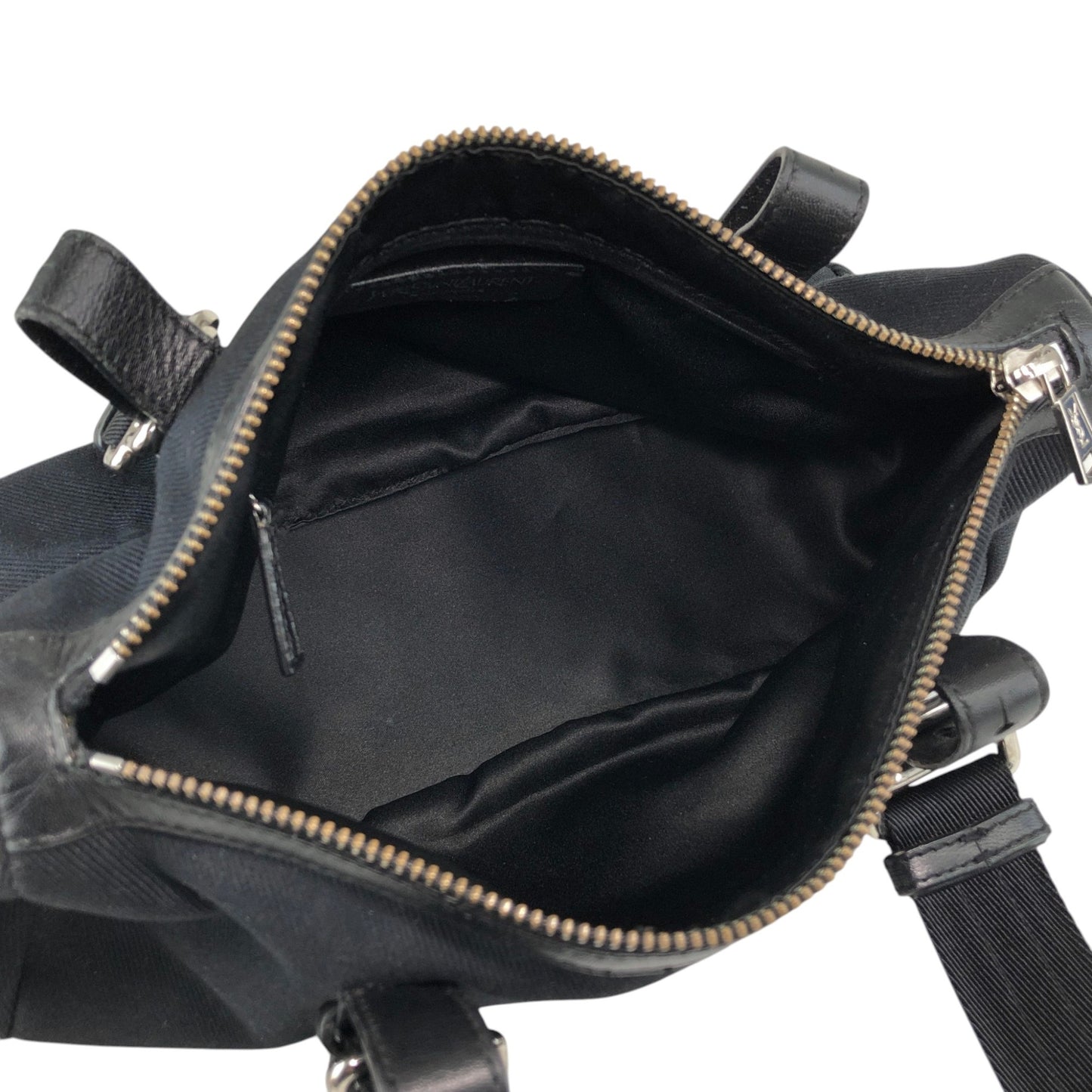 Yves Saint Laurent YSL Logo Handbag Black Vintage p825h3