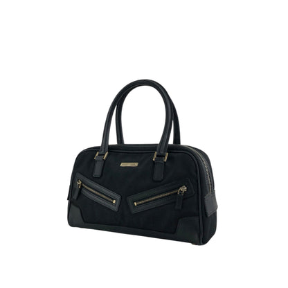 GUCCI Logo Small Boston bag Handbag Black Vintage zw2fwz