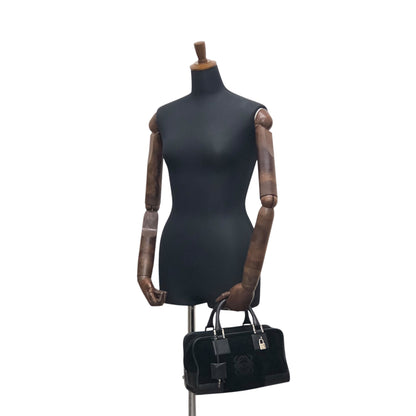LOEWE Amazona28 Anagram Handbag Boston bag Black Vintage f8gywz