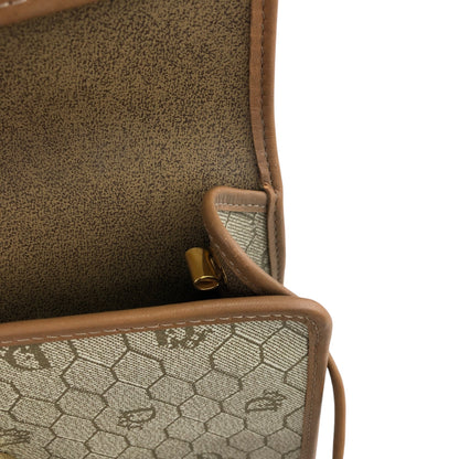 Christian Dior Honeycomb Pattern Shoulder bag Beige Vintage j4tc6b