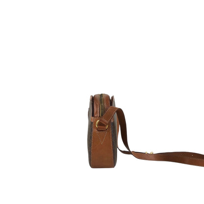 CELINE Macadam Blason Shoulder bag Brown Vintage bp2ksi
