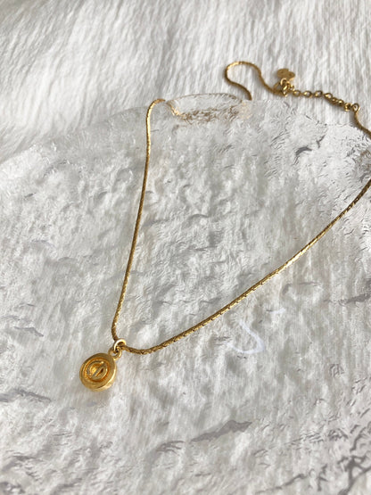 Christian Dior CD Logo Necklace Gold Vintage umrsia