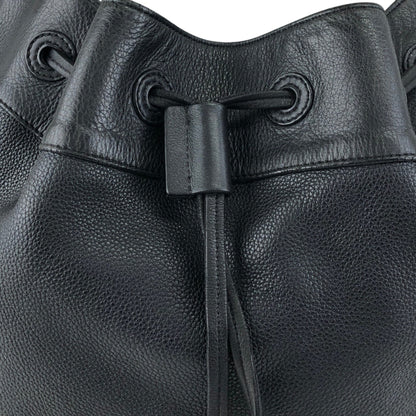 LOEWE Anagram Drawstring Shoulder bag Black Vintage kwnn6u