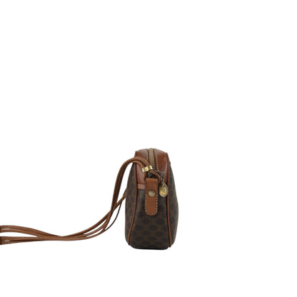 CELINE Macadam Blason Shoulder bag Brown Vintage ebzayc