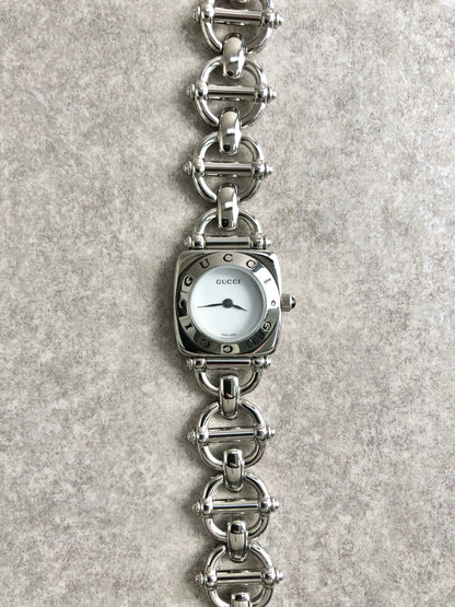 GUCCI Horse Bit Quartz Watch Silver 6400L Vintage 4rd3fu