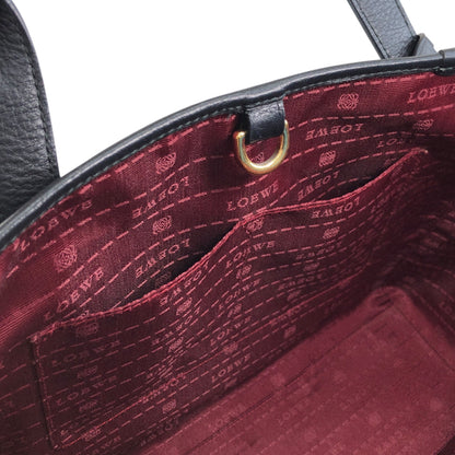 LOEWE Logo Embossed Totebag Black Vintage sfdiue